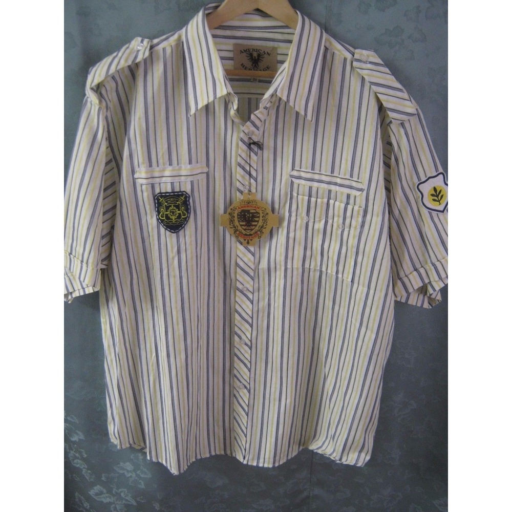 NOS Y2K American Heritage Striped Shirt Size 3X NWT